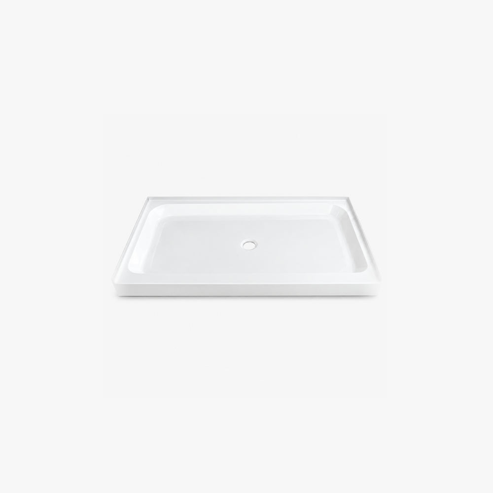 60" X 32" Double Threshold Showerbase Center Drain