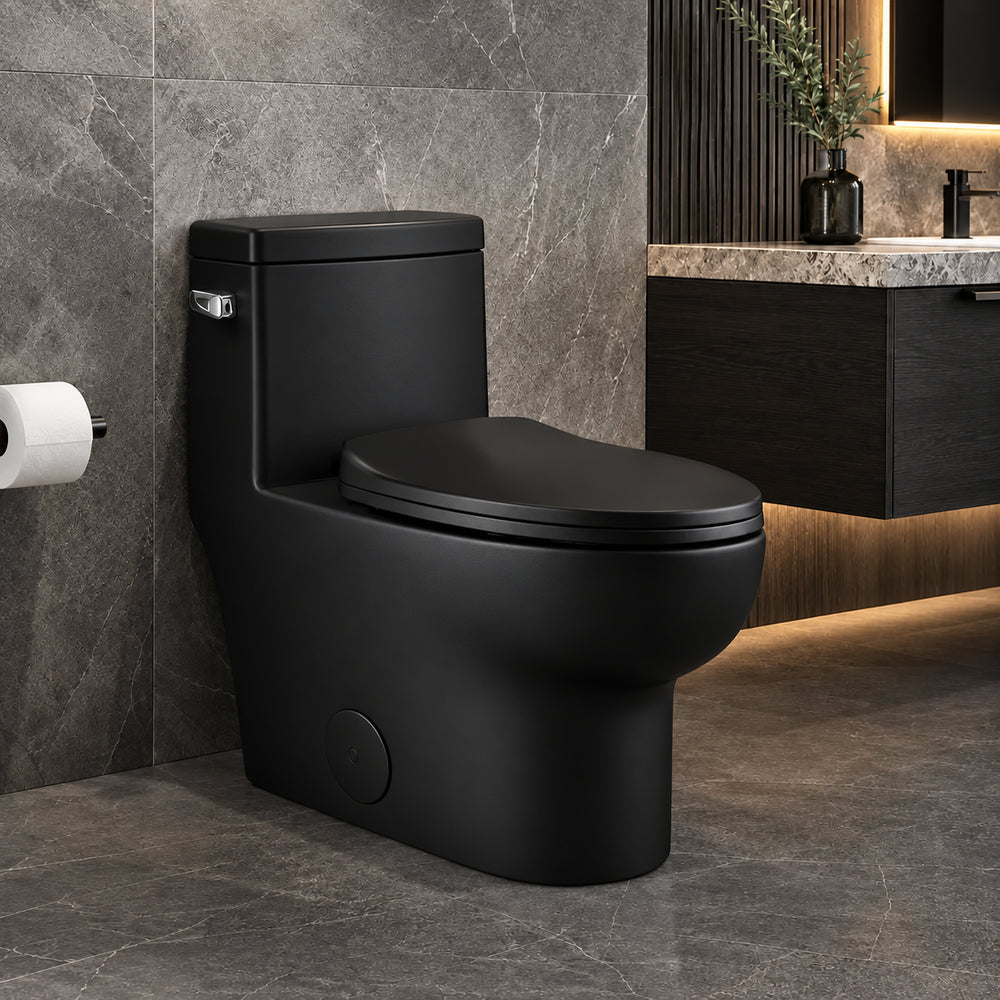 Toilette allongée monobloc