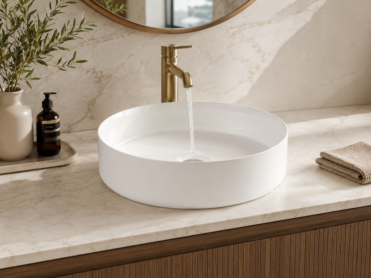14" Round Vessel Bathroom Sink