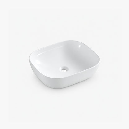 Lavabo de salle de bain rectangulaire de 20 po à poser