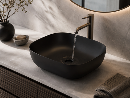 Lavabo de salle de bain rectangulaire de 20 po à poser