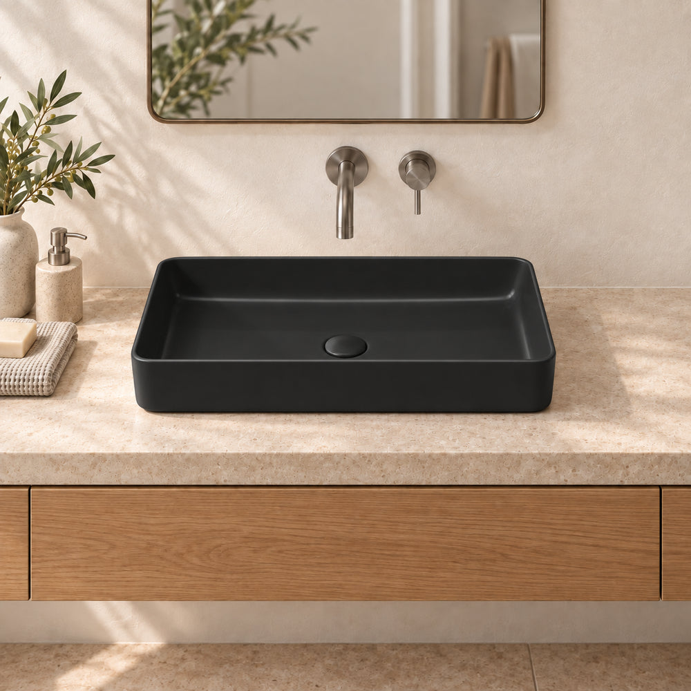 24" Rectangular Vessel Bathroom Sink