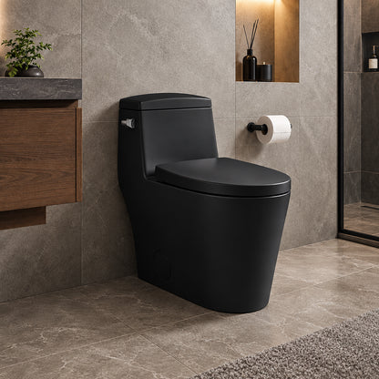 Toilette allongée monobloc