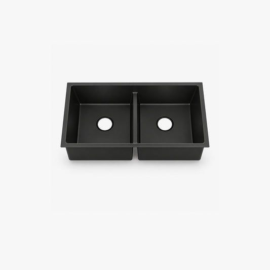 32" Low Divide Undermount Double Bowl Kitchen Sink