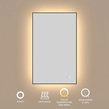 24" x 40" rectangular framed LED medicine cabinet