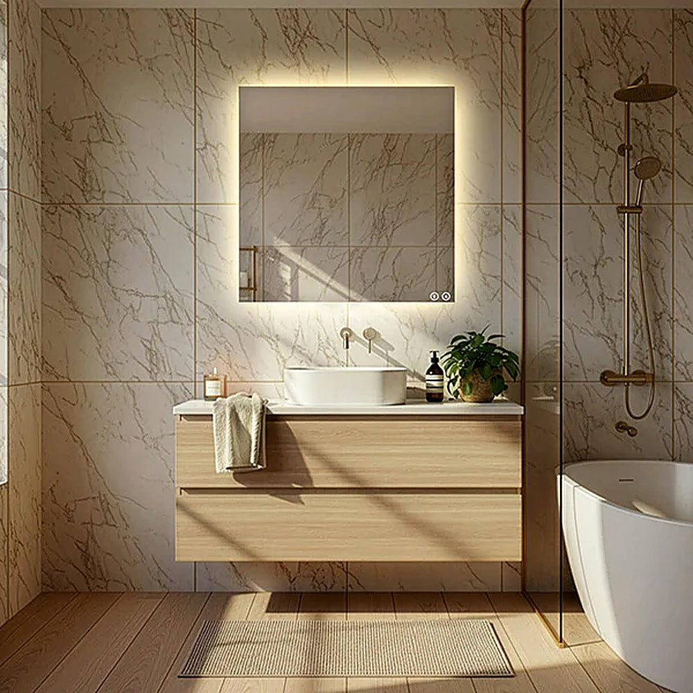 Miroir LED sans cadre rectangulaire 36" x 36"
