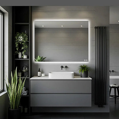 Miroir LED rectangulaire sans cadre de 122 x 91 cm