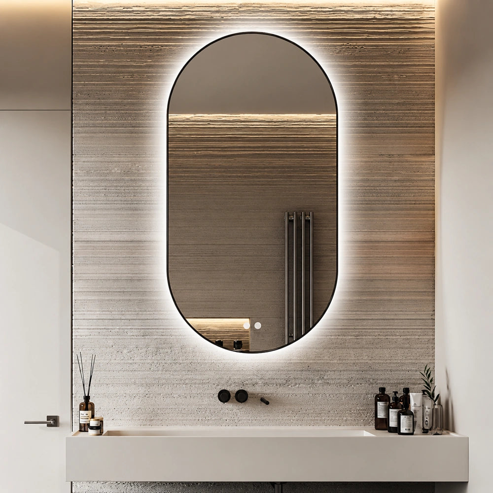 Miroir LED encadré capsule 24" x 45"
