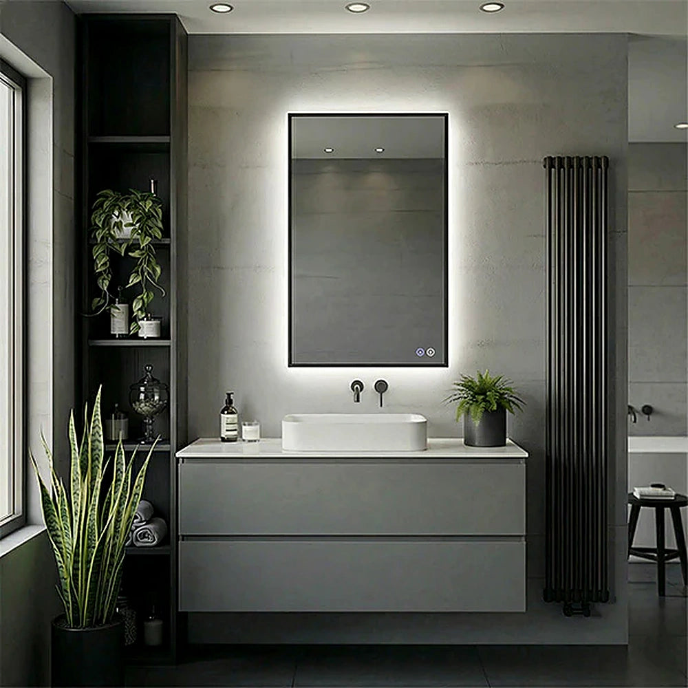 24" x 40" rectangular framed LED medicine cabinet