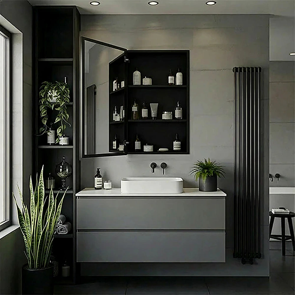 24" x 40" rectangular framed LED medicine cabinet